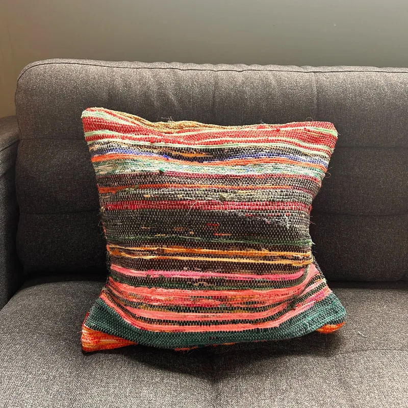 Rag Rug Cushion Covers 40x40cm Multicoloured — foto 1