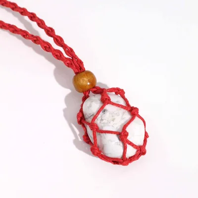 Crystal Gemstone Necklace Cord 45cm/18inch - Red — foto 4