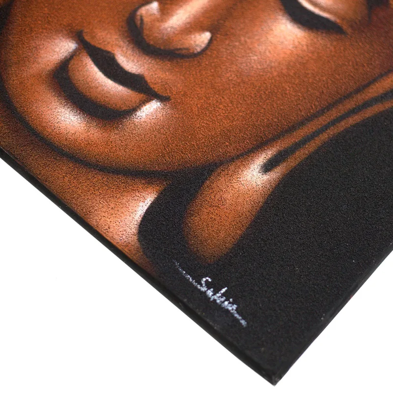 Buddah Painting Copper Sand Finish — foto 1