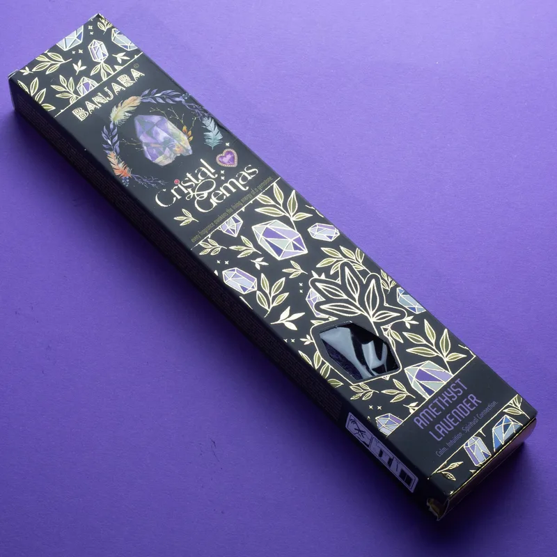 Banjara Cristal Gemas Incenso Sticks - Amethyst Lavanda — foto 1