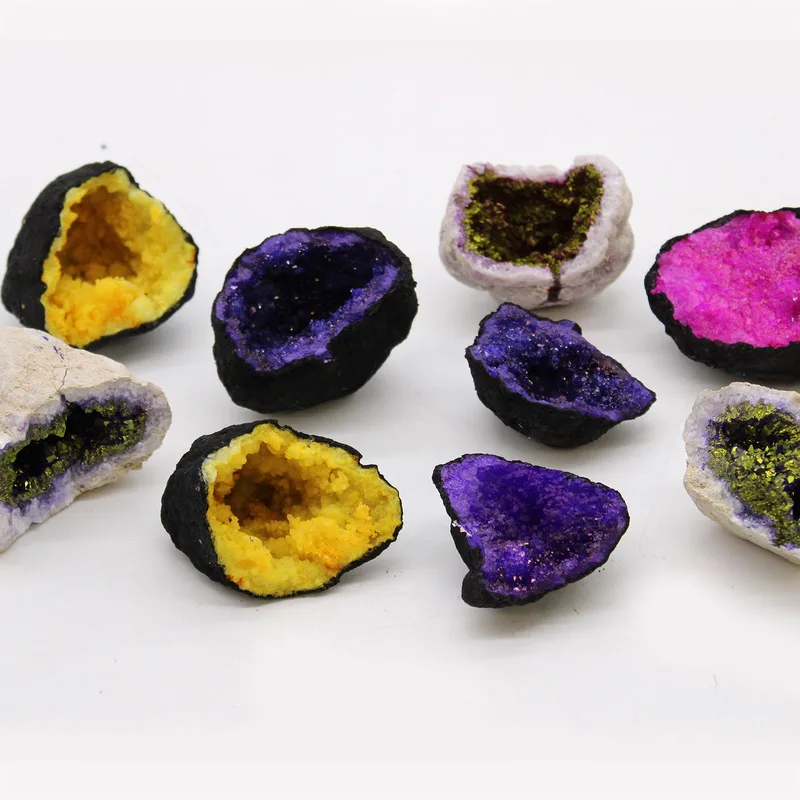 Coloured Calsite Geodes Pink & Oro — foto 2
