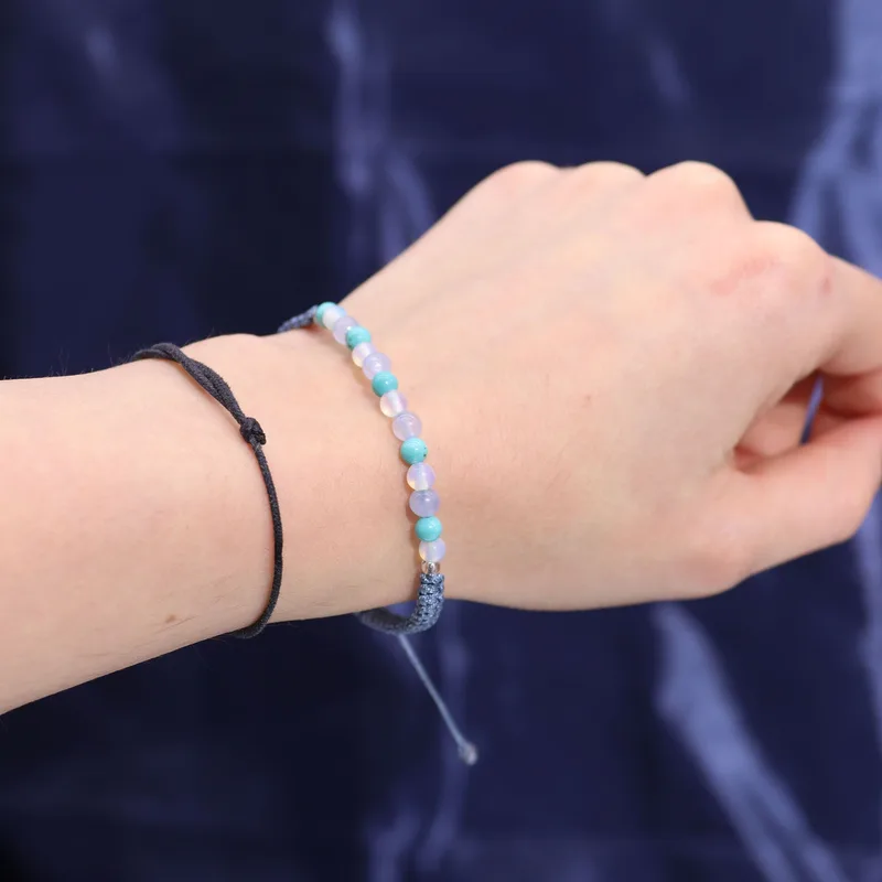 Zodiac Crystal Candela with Gemstone Bracelet Pisces