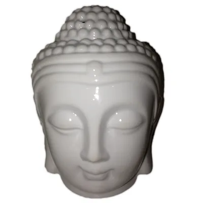 Buddha Head Olio Bruciatore Bianco