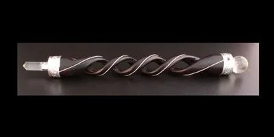 Wooden Healing Stick Spiral Carving — foto 1