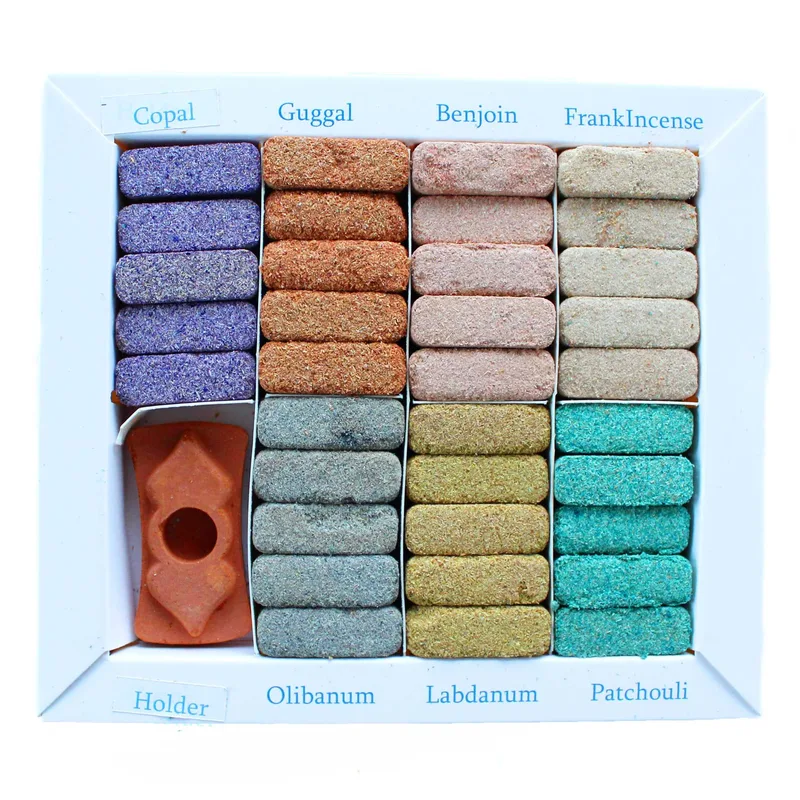Display Set of 70 Incenso Smudge Bricks and Bruciatore Selvatico West — foto 4