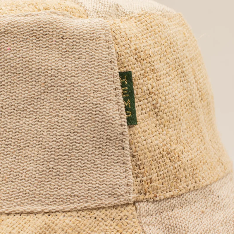 Patched Hemp & Cotton Boho Festival Hat Naturale — foto 1