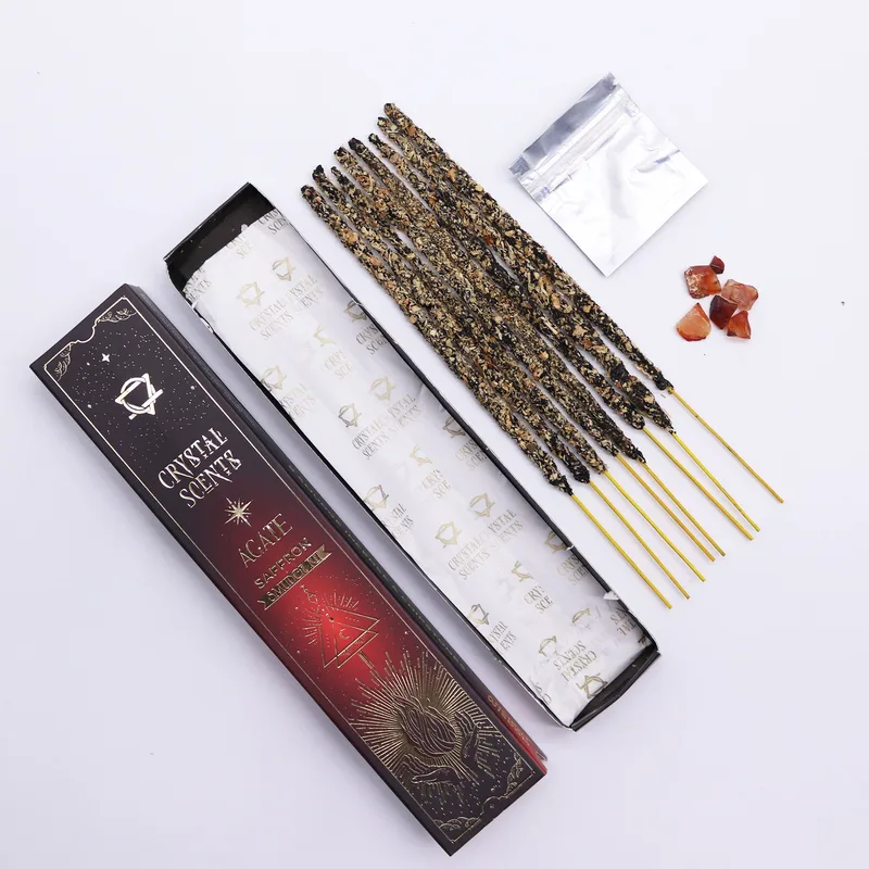 Red Agate Crystal Scents Smudge Incenso - Saffron — foto 5