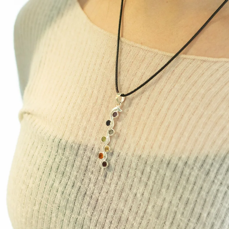 Indian Devotional Pendant Argento Plated Snake Chakra