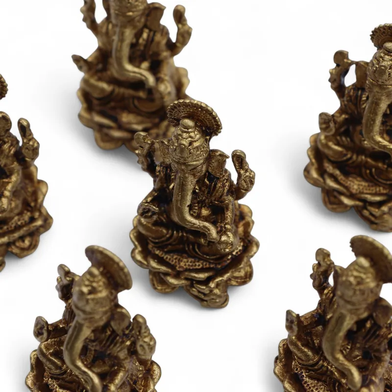 Brass Miniature Gods - Ganesha (22gms) - 37mm — foto 5