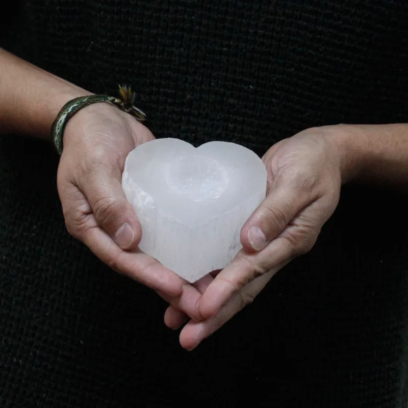 Selenite Heart Candela Porta — foto 1