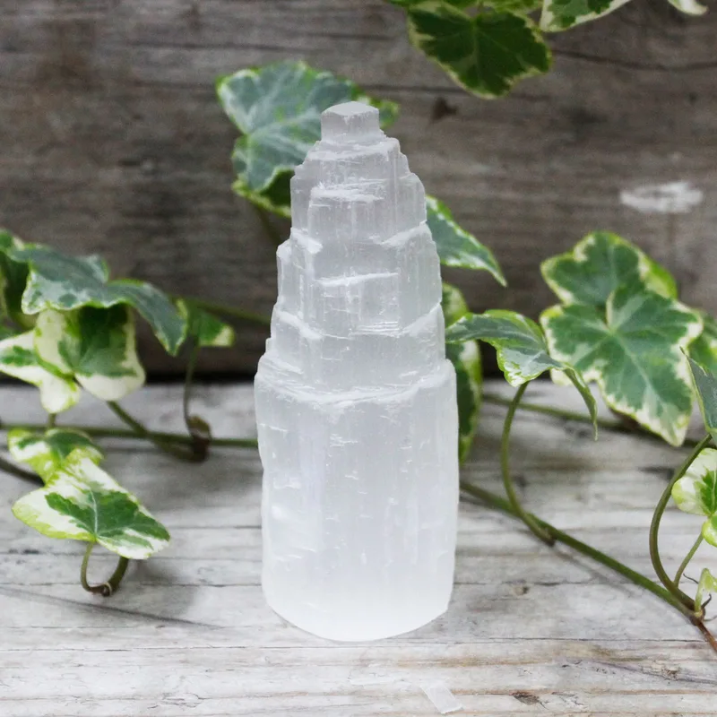 Naturale Selenite Tower - 10 cm