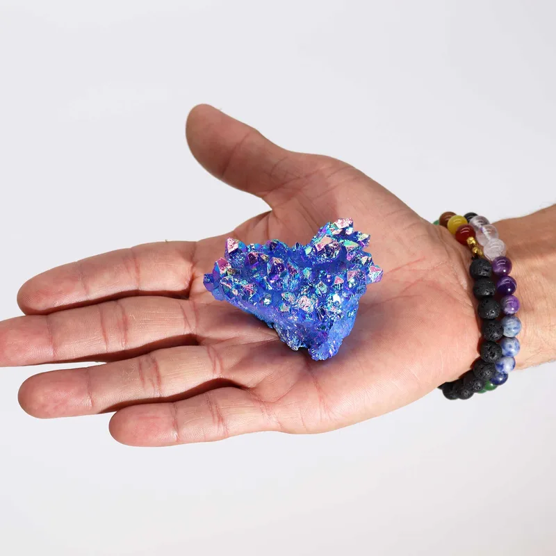 Med Enhanced Quartz Aura Aqua Halo Quartz