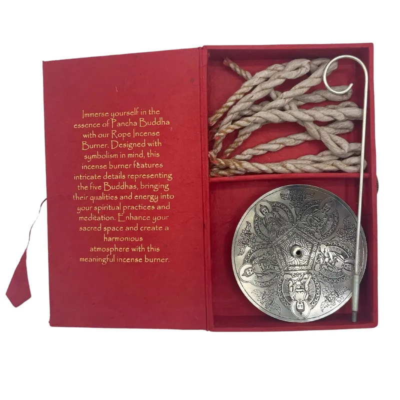 Rope Incenso and Argento Plated Porta Set Pancha Buddha — foto 2