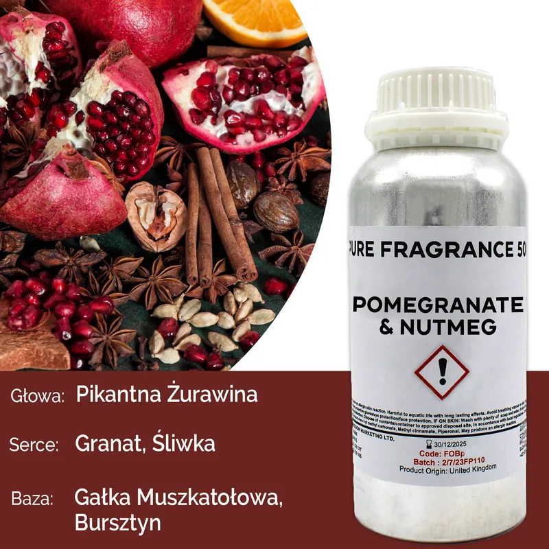 Pomegranate & Nutmeg Puro Profumo Olio 500ml — foto 1