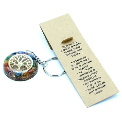 Orgonite Power Keyring Gemstones Chakra Albero of Life — foto 2