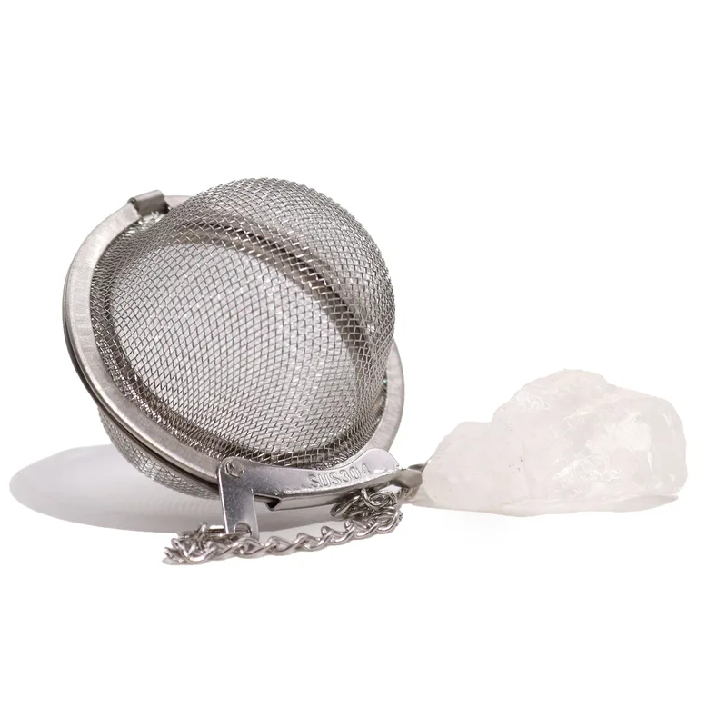 Raw Crystal Gemstone Tè Strainer - Rock Quartz — foto 4