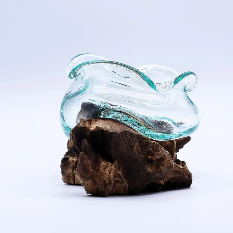 Molten Glass Wavy Bowl on Legno 18cm — foto 1