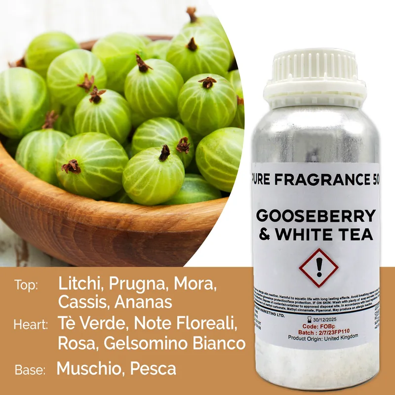 Gooseberry & Bianco Tè Puro Profumo Olio 500ml — foto 2