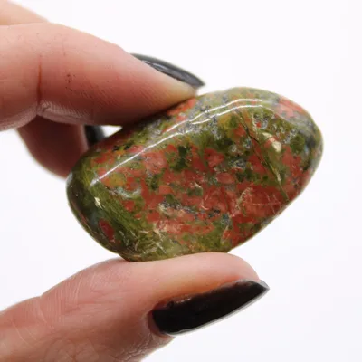 Bag of 12 Medium African Tumble Stones - Unakite — foto 1