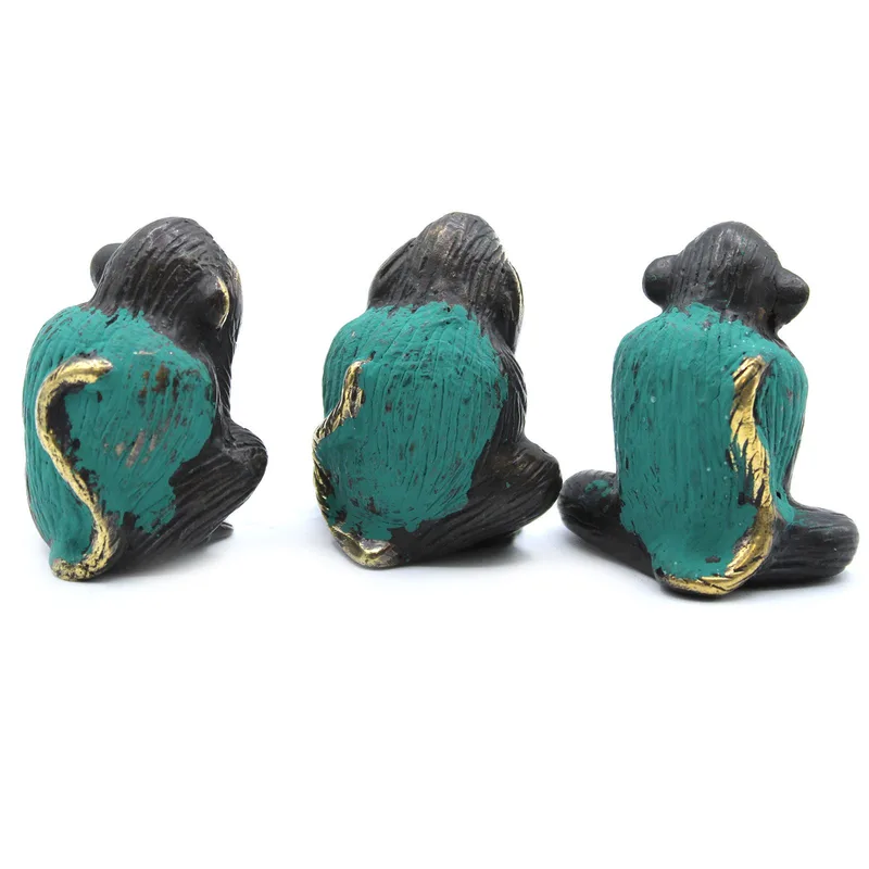 Set of 3 See No Evil etc Monkeys — foto 1