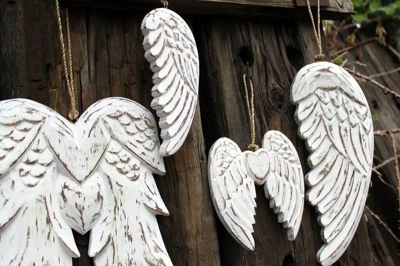 Hand Crafted Double Angel Wing & Heart 24cm — foto 5
