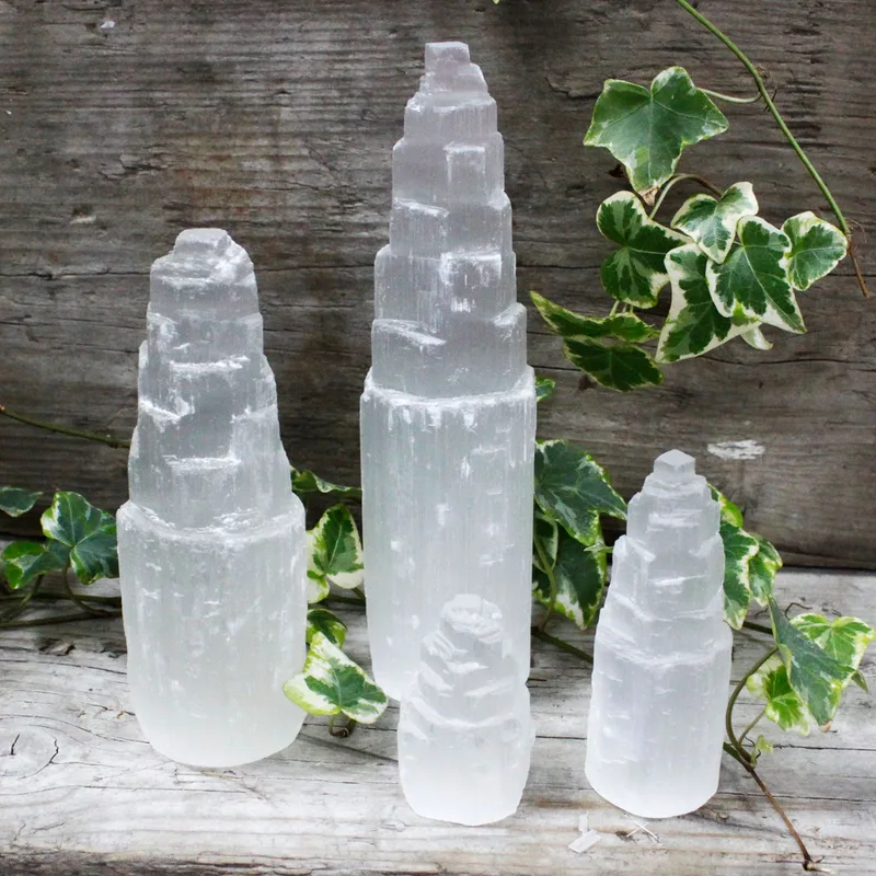 Naturale Selenite Tower 20 cm — foto 3