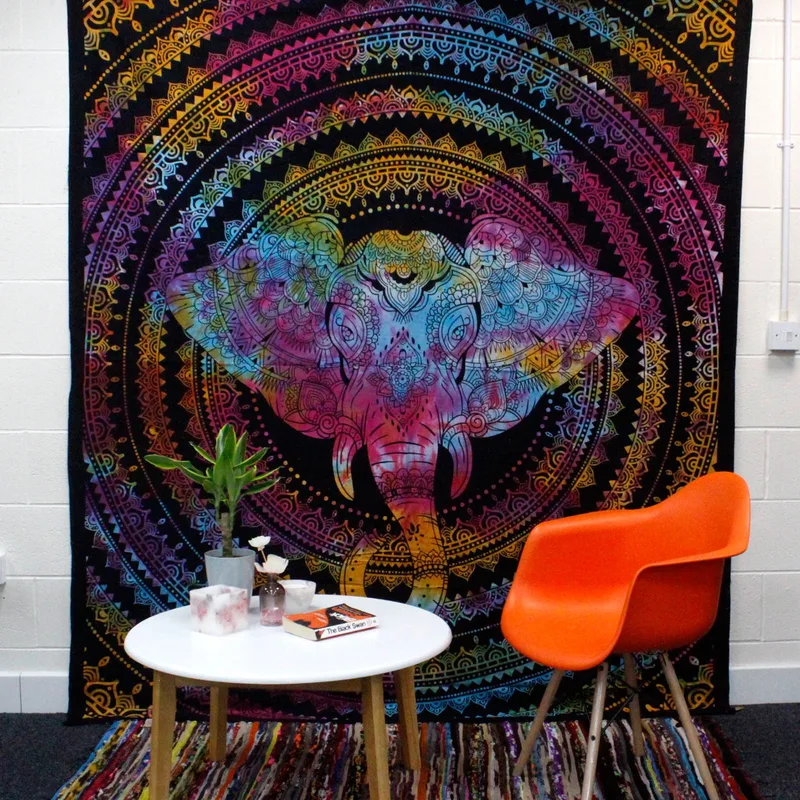 Double Cotton Bedspread + Wall Hanging Elephant Head 230cm x 200cm — foto 2