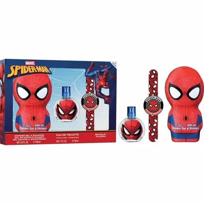 Marvel Spiderman Eau De Toilette Spray 50ml Set 3 Parti