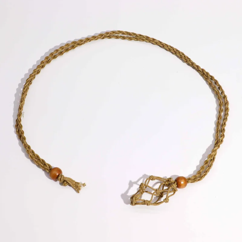 Crystal Gemstone Necklace Cord 45cm/18inch - Sand — foto 3