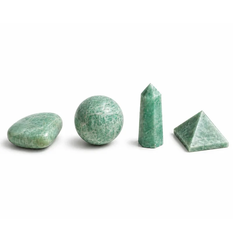 Four Gemstone Shapes - Amazonite — foto 2