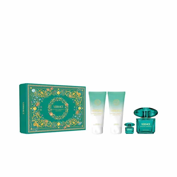 Versace Crystal Emerald Eau De Parfum Spray 90ml Set 4 Parti