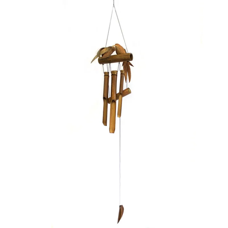 1x Coconut Twin Birds Windchimes — foto 2