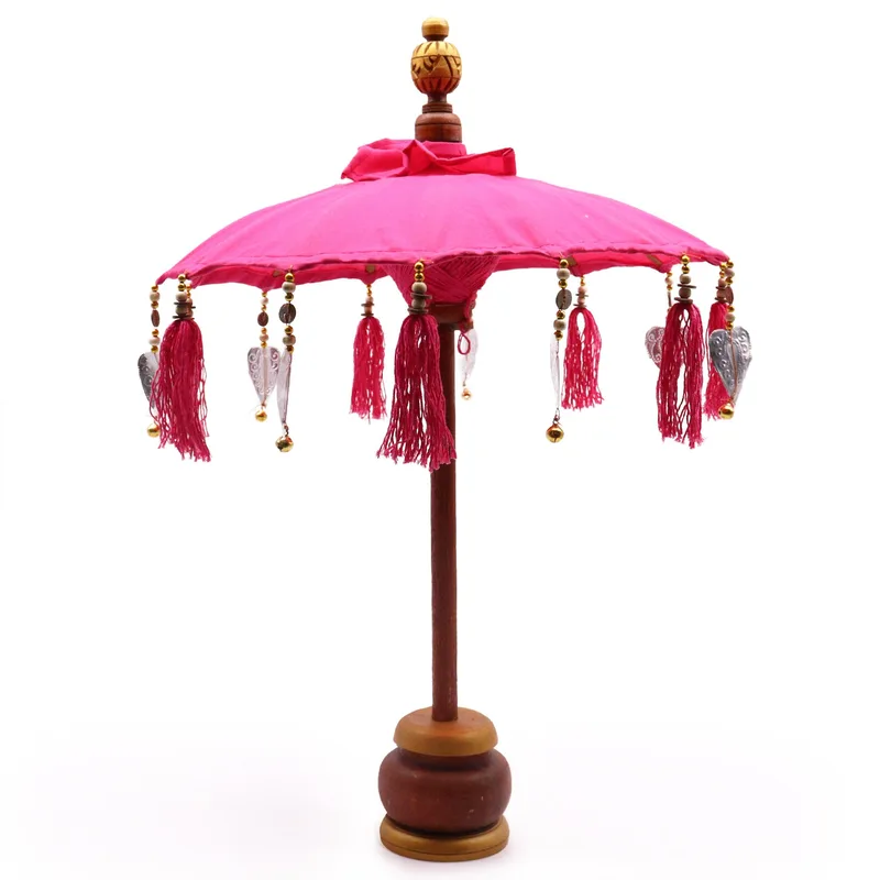 Bali Home Decor Parasol Cotton Pink 40cm