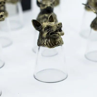 Bottom Up Shot Glasses Forest & Mystical Creatures Antique Bronze — foto 4