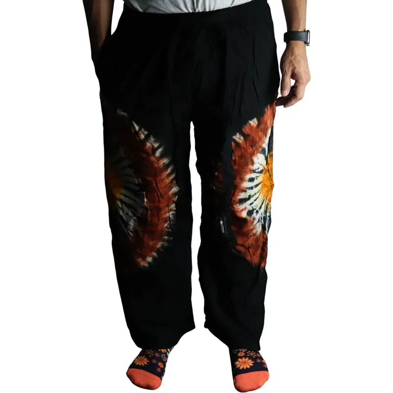 Japanese Style Lounge Pants Nero Chocolate & Arancia L — foto 2