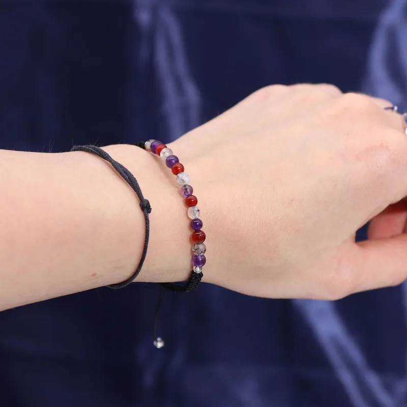 Zodiac Crystal Candela with Gemstone Bracelet Virgo