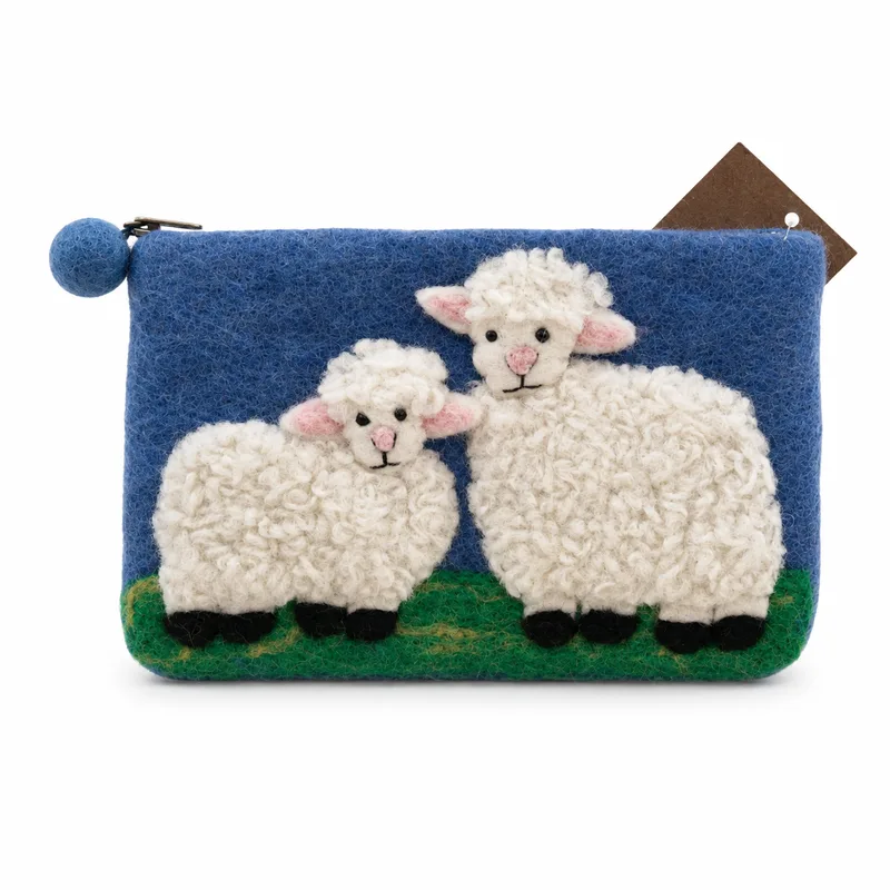 Countryside Classic Sheep Felt Zipper Pouch (3 asst) — foto 3