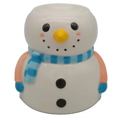 Snowman Shaped Christmas Ceramic Olio Bruciatore