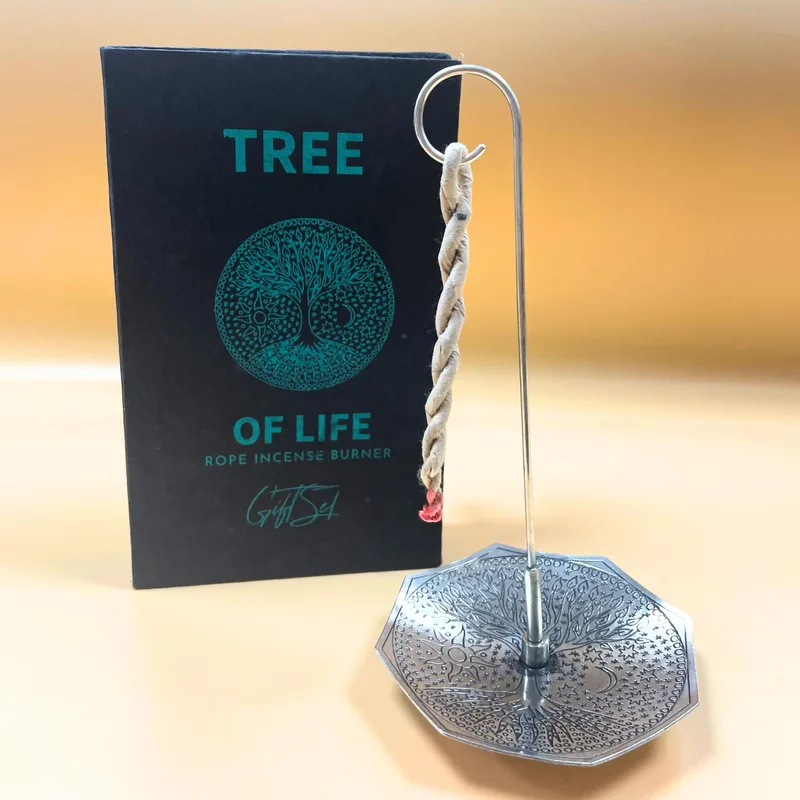 Rope Incenso and Argento Plated Porta Set Albero of Life — foto 1