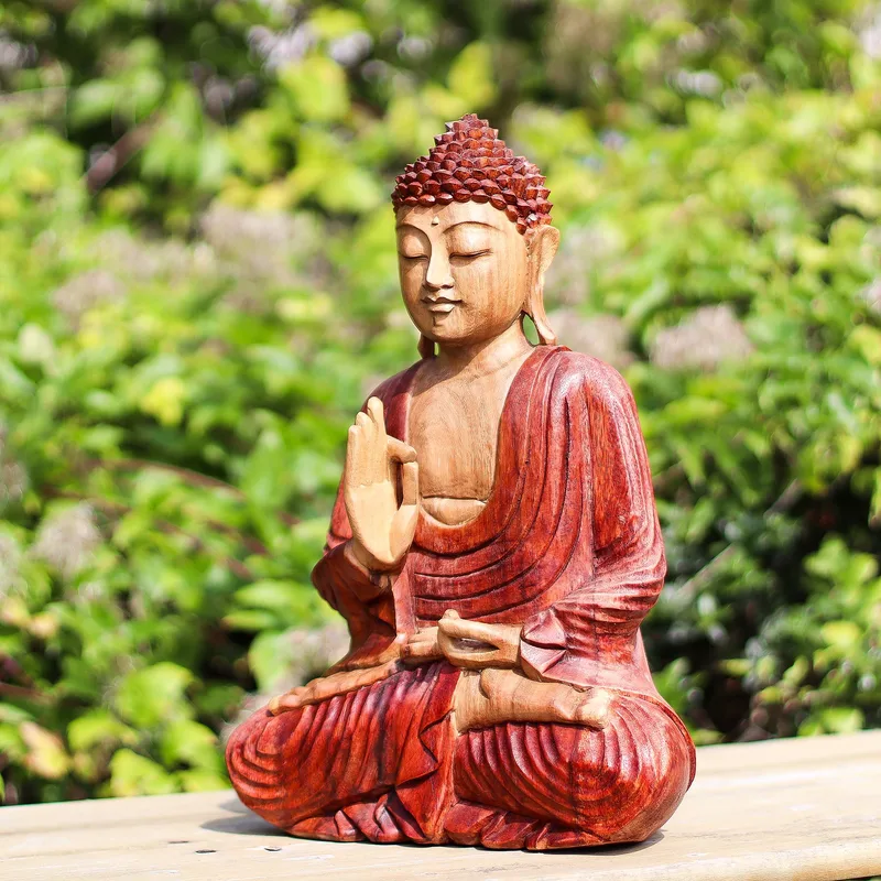 Hand Carved Buddha Statue 30cm Teaching Transmission — foto 6