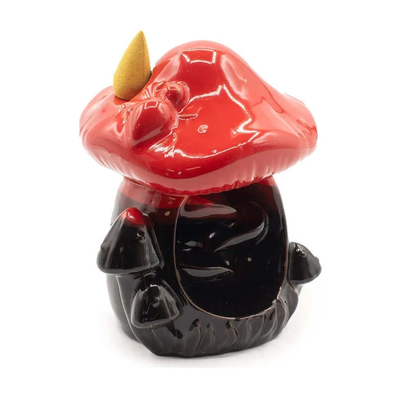 Backflow Incenso Bruciatore - Large Red Mushroom
