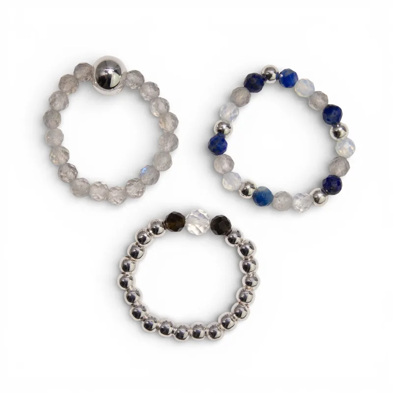Nymph Spirit Gemstone Ring Set - Northern Lights — foto 2