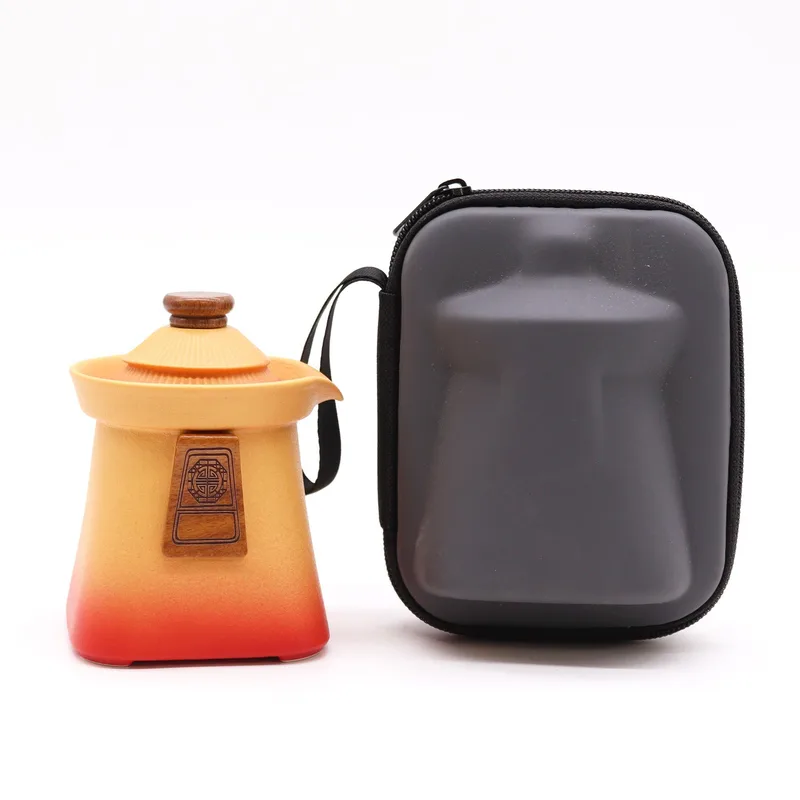 Temple Teapot Set & Three Cups Arancia Earth — foto 1