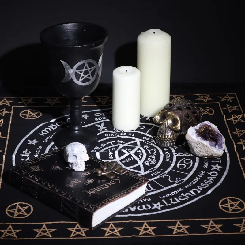 Esoteric Fringed Altar Cloth - Life Death Rebirth — foto 1