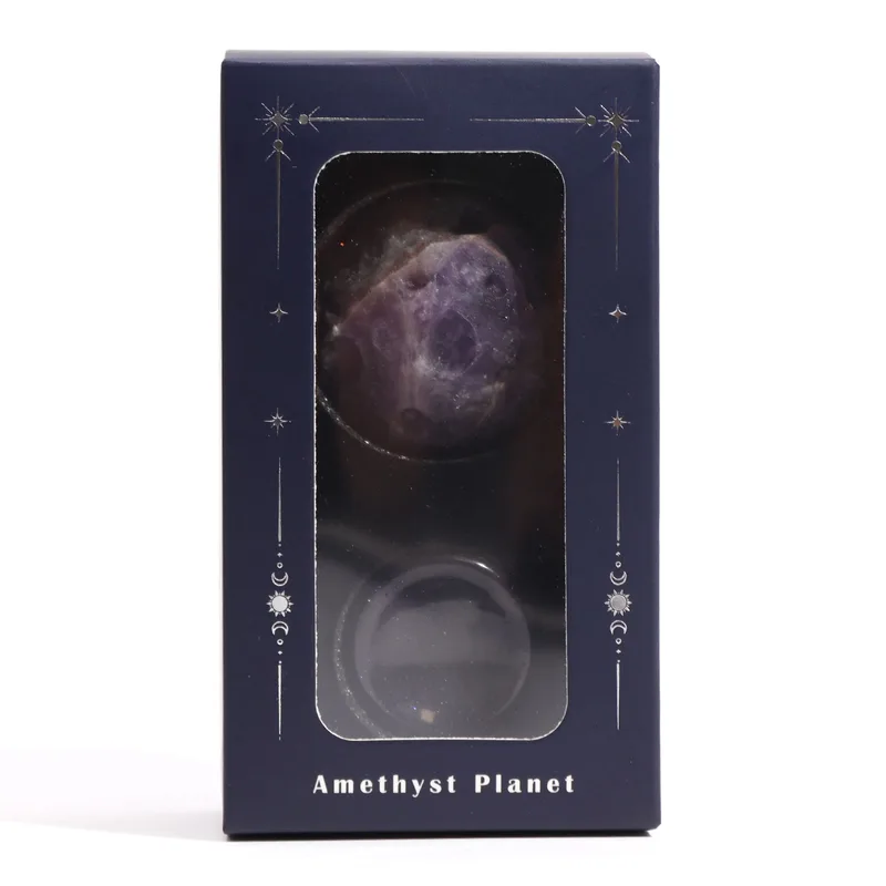 Ametyst Planet on a Sola Goldstone Stand 40mm — foto 1