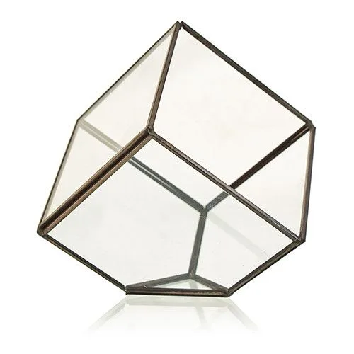 Glass Terrarium Cube on Corner — foto 2