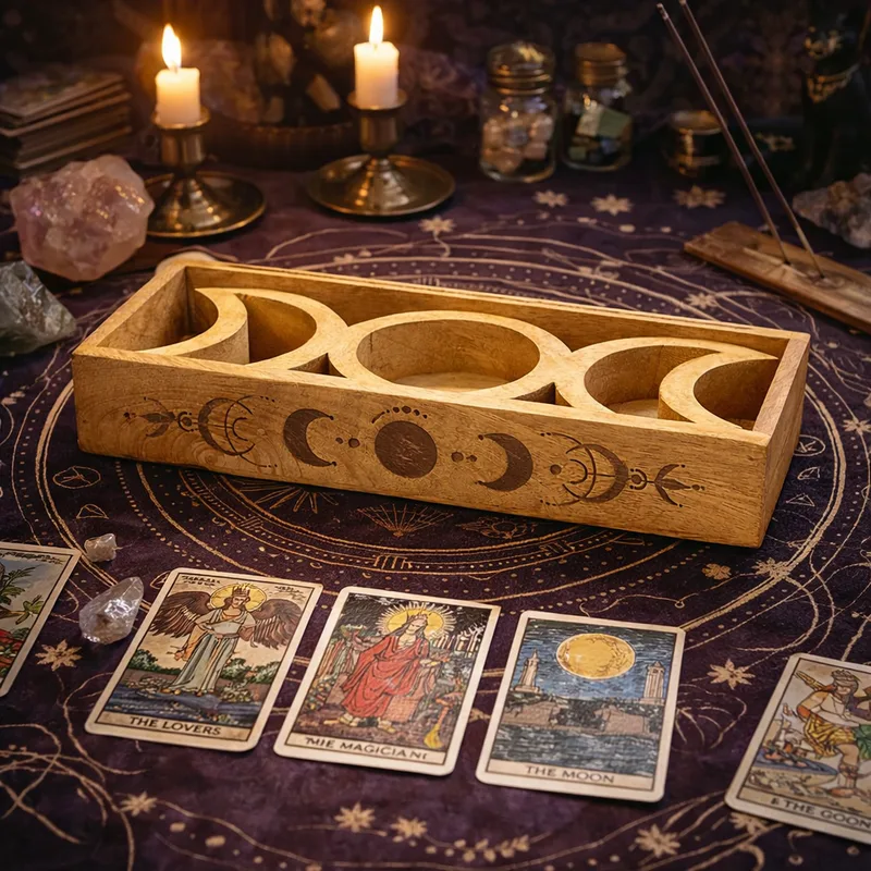 Moon Phase Tarot Tray with Card Porta — foto 2