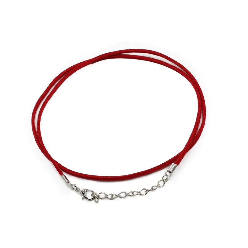 Packs Faux Suede Pendant Cords - 2.5mm x 55cm - Red A056 — foto 1