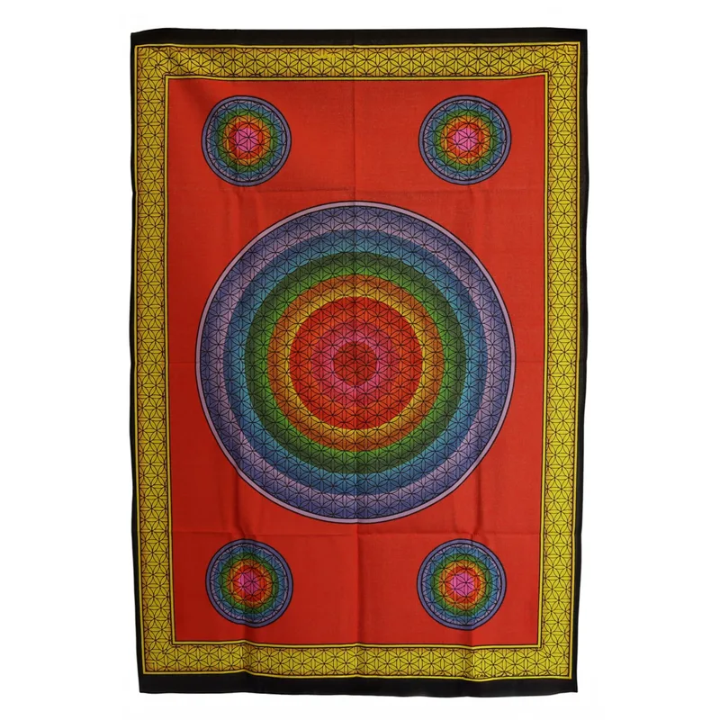 Stampa su Muro in Cotone (70x110 cm) – Cinque Fiore della Vita