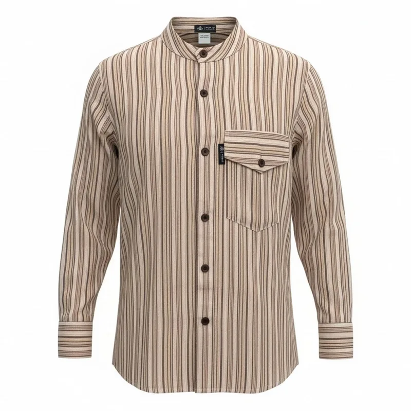 Nomad Sari Grandad Shirt Brown Beige XL — foto 3
